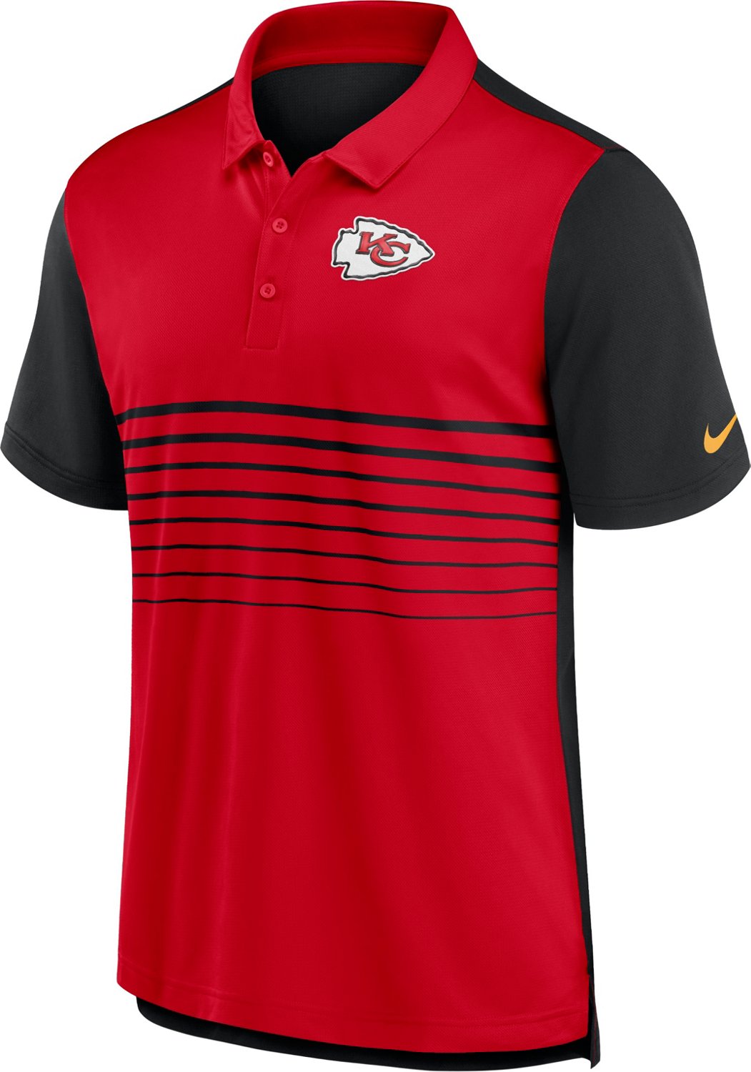 Nike Men's Kansas City Chiefs Striped Logo Fashion Short Sleeve Polo ...