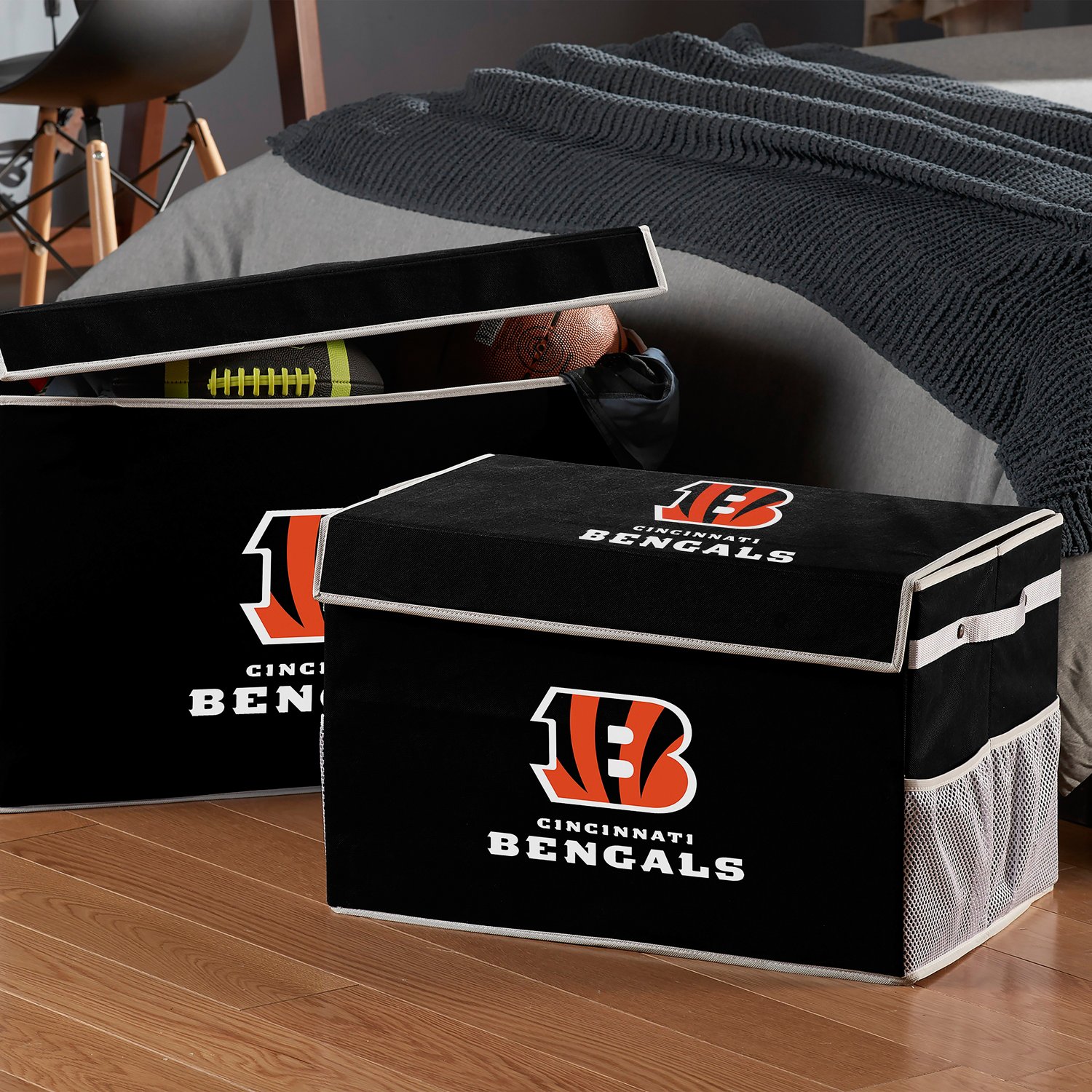 Franklin Cincinnati Bengals Collapsible Storage Footlocker Bin Academy