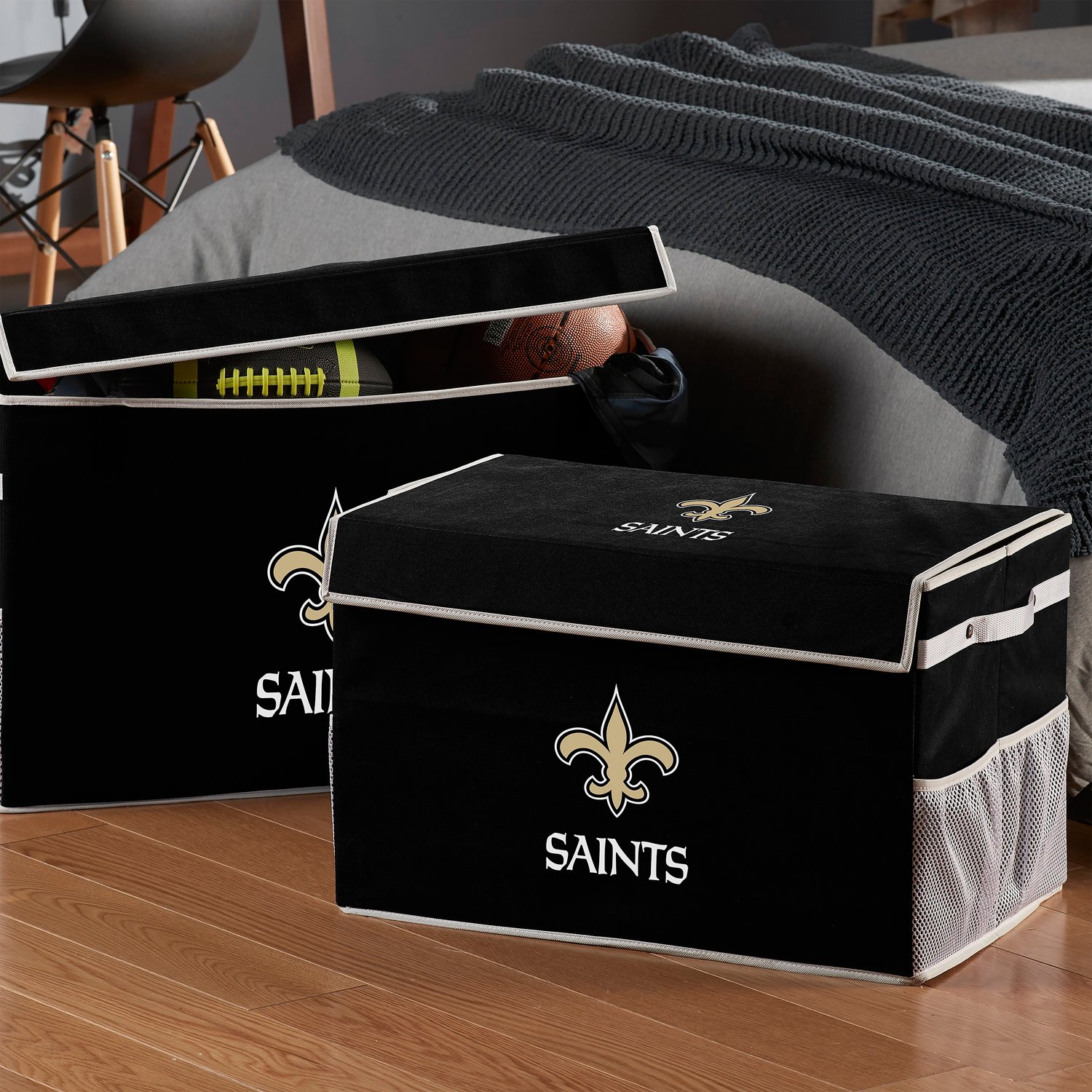 Franklin New Orleans Saints Collapsible Storage Footlocker Bin - view number 3