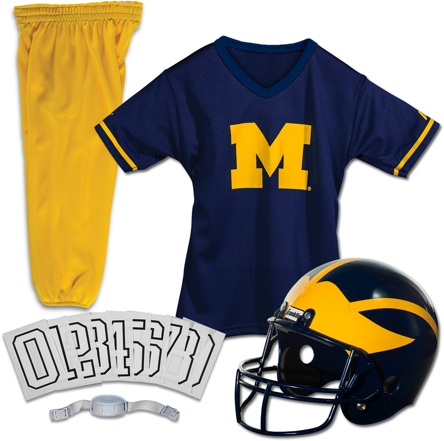 Franklin Youth University of Michigan Deluxe Football Uniform Set Academy