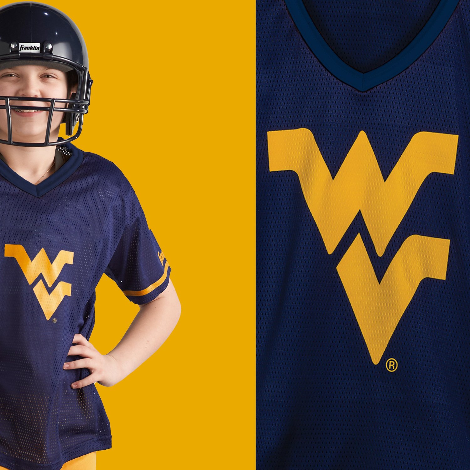 Franklin Youth West Virginia University Deluxe Football Uniform Set
