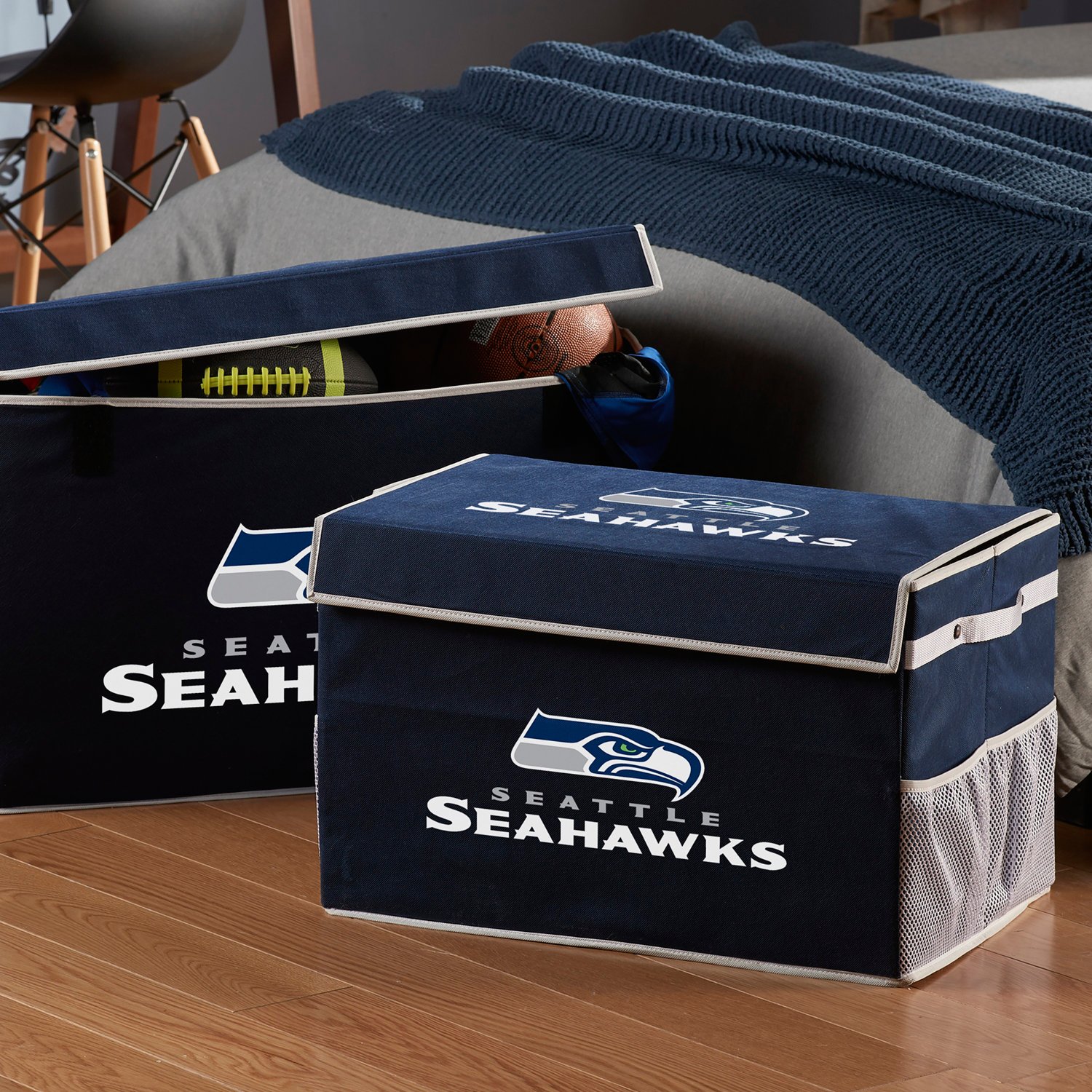Franklin Seattle Seahawks Collapsible Storage Footlocker Bin - view number 3