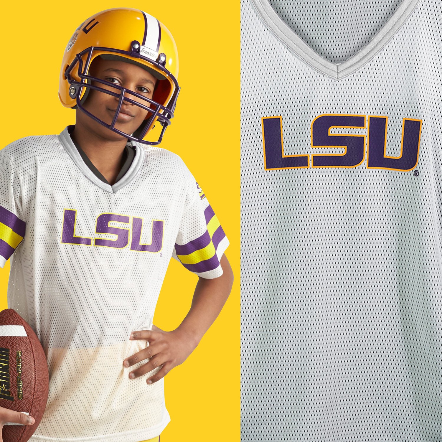 Franklin Youth Louisiana State University Football Helmet and Jersey