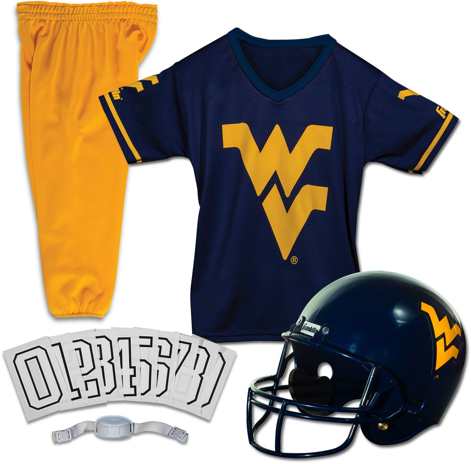 Franklin Youth West Virginia University Deluxe Football Uniform Set