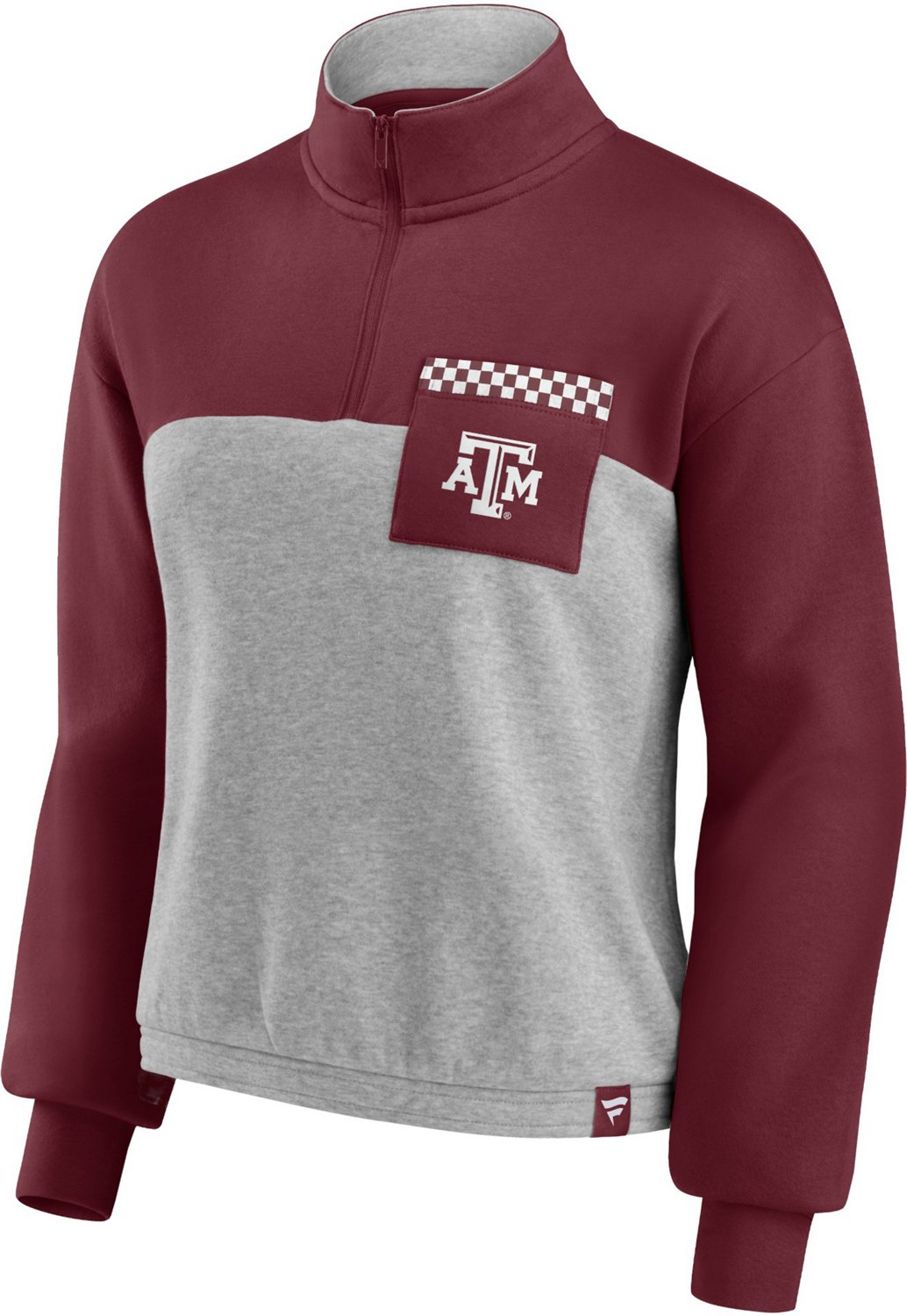 Fanatics Women's Texas A&M University Sideline to Sideline Cropped 1/4-Zip Pullover                                              - view number 1