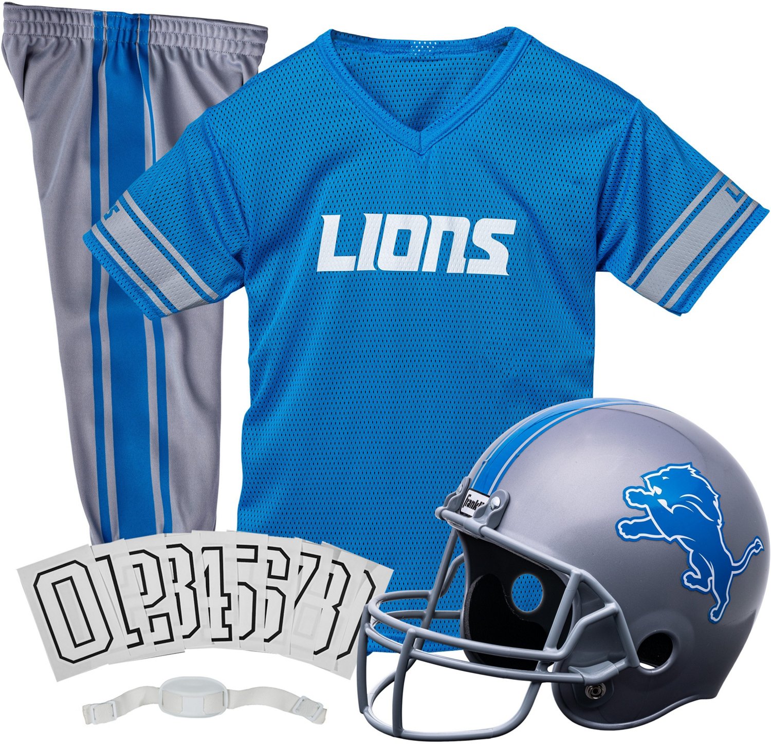Franklin Youth Detroit Lions Deluxe Football Uniform Set Academy