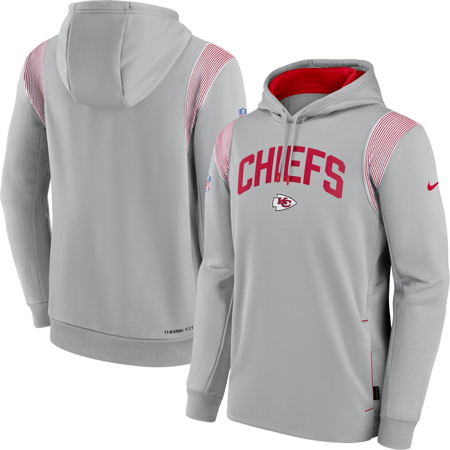 Nike Adults' Kansas City Chiefs Athletic Stack TF Pullover Hoodie