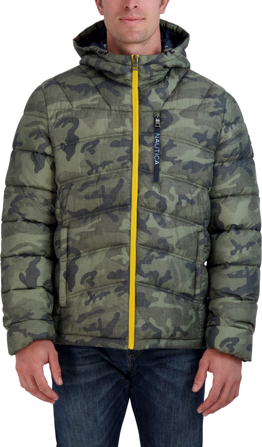 Nautica Men's Poly Hooded Puffer Jacket Academy