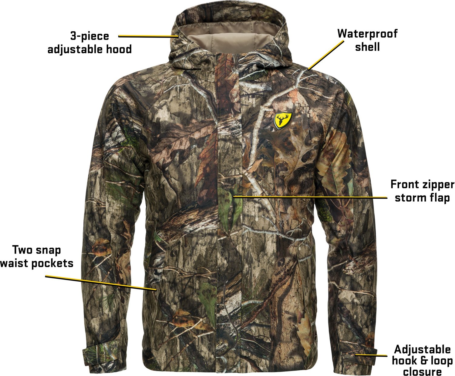 Blocker Outdoors Men's Drencher Hooded Jacket                                                                                    - view number 5