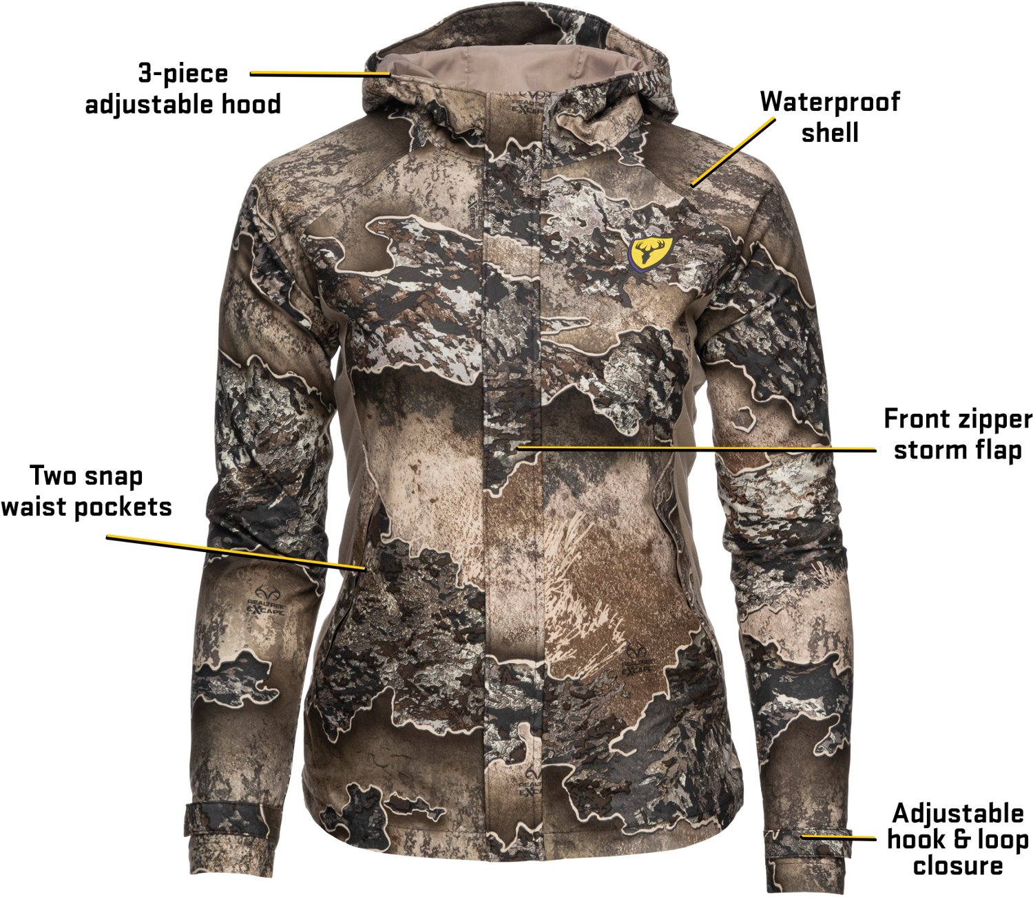 Blocker Outdoors Women's Sola Drencher Hooded Jacket - view number 4