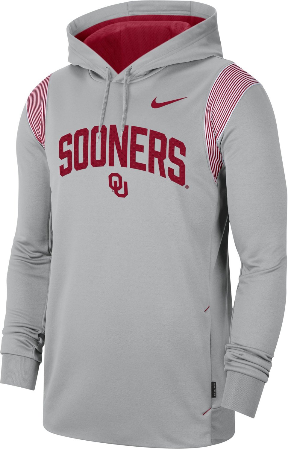 Nike Men's University of Oklahoma Therma-FIT Pullover Fleece Hoodie ...