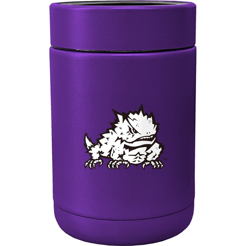 Logo Brands Texas Christian University 12 oz Flipside Powder Coat Coolie Purple - NCAA Novelty at Academy Sports