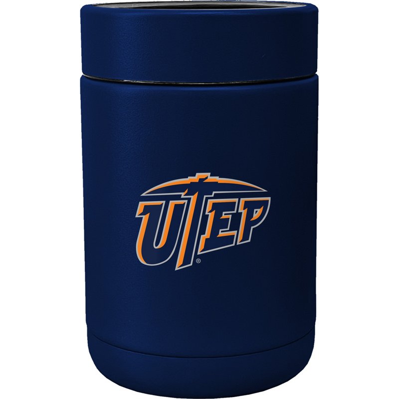 Logo Brands University of Texas at El Paso 12 oz Flipside Powder Coat Coolie Navy Blue - NCAA Novelty at Academy Sports