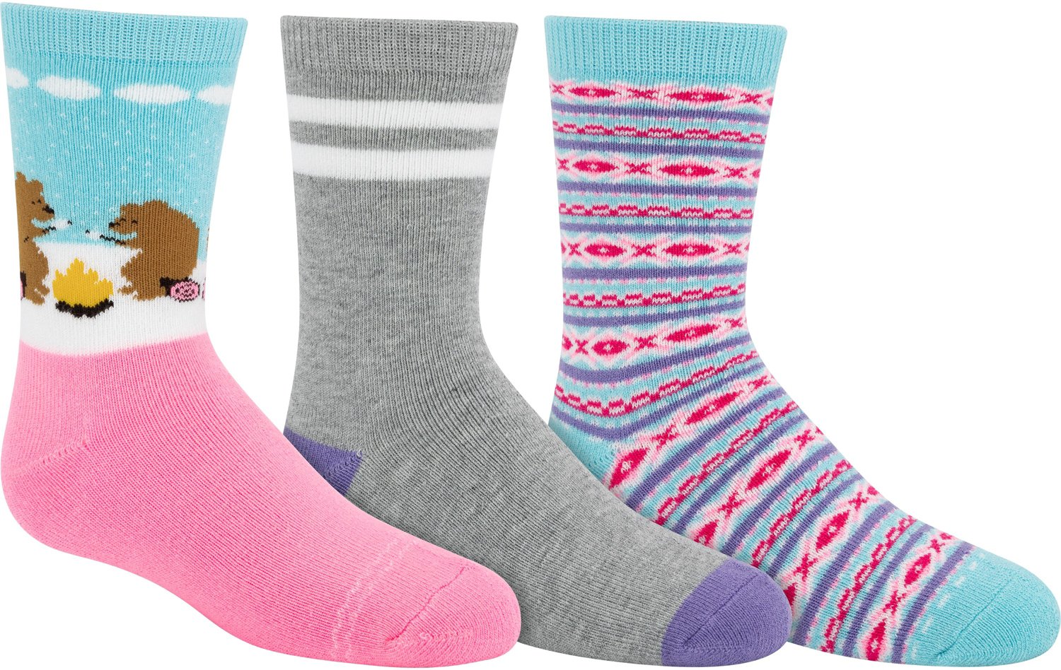 Magellan Youth Camping Bears Socks 3 Pack Academy