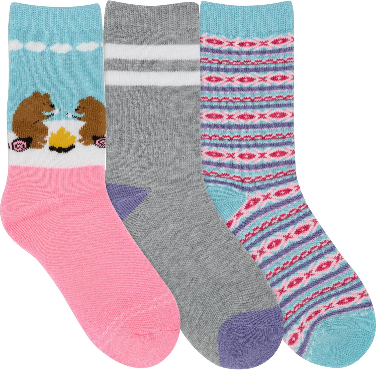 Magellan Youth Camping Bears Socks 3 Pack Academy