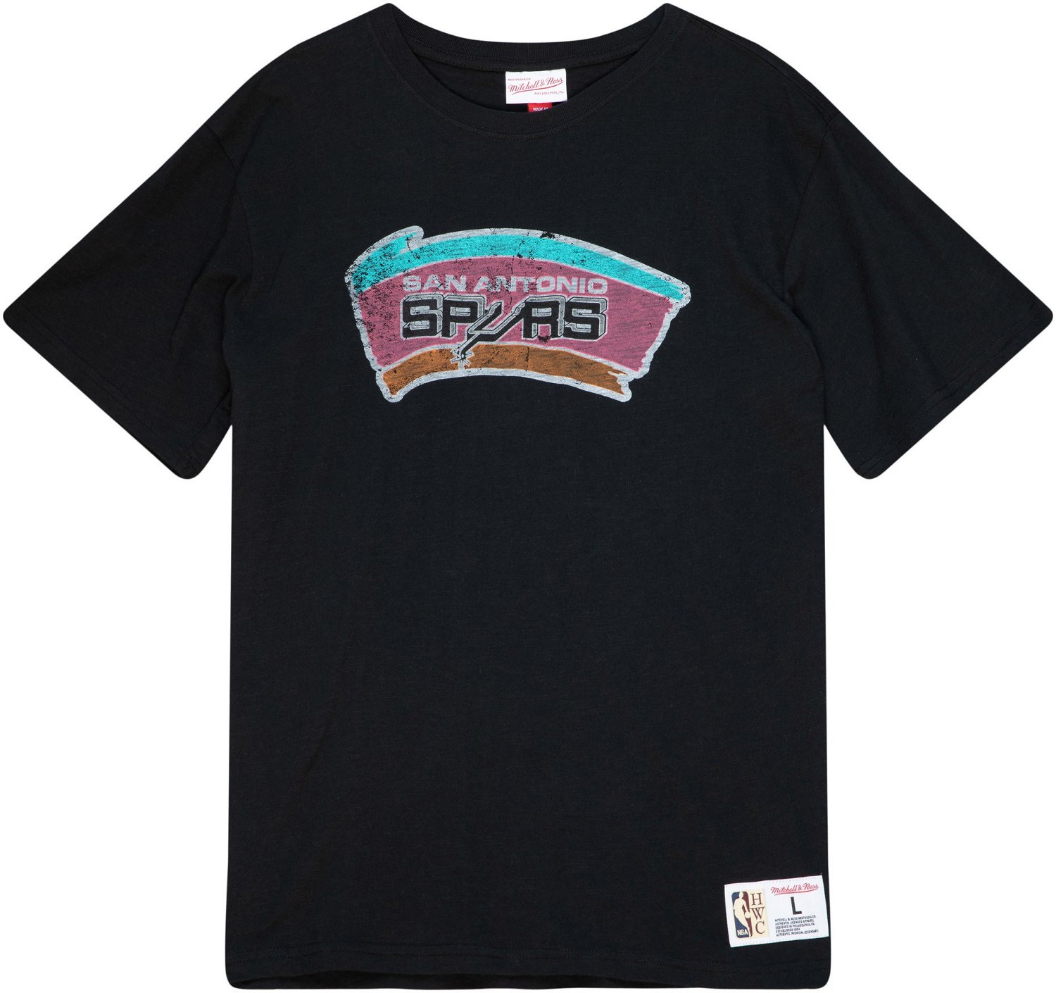Mitchell & Ness Men's San Antonio Spurs Hardwood Marks Slub T-Shirt