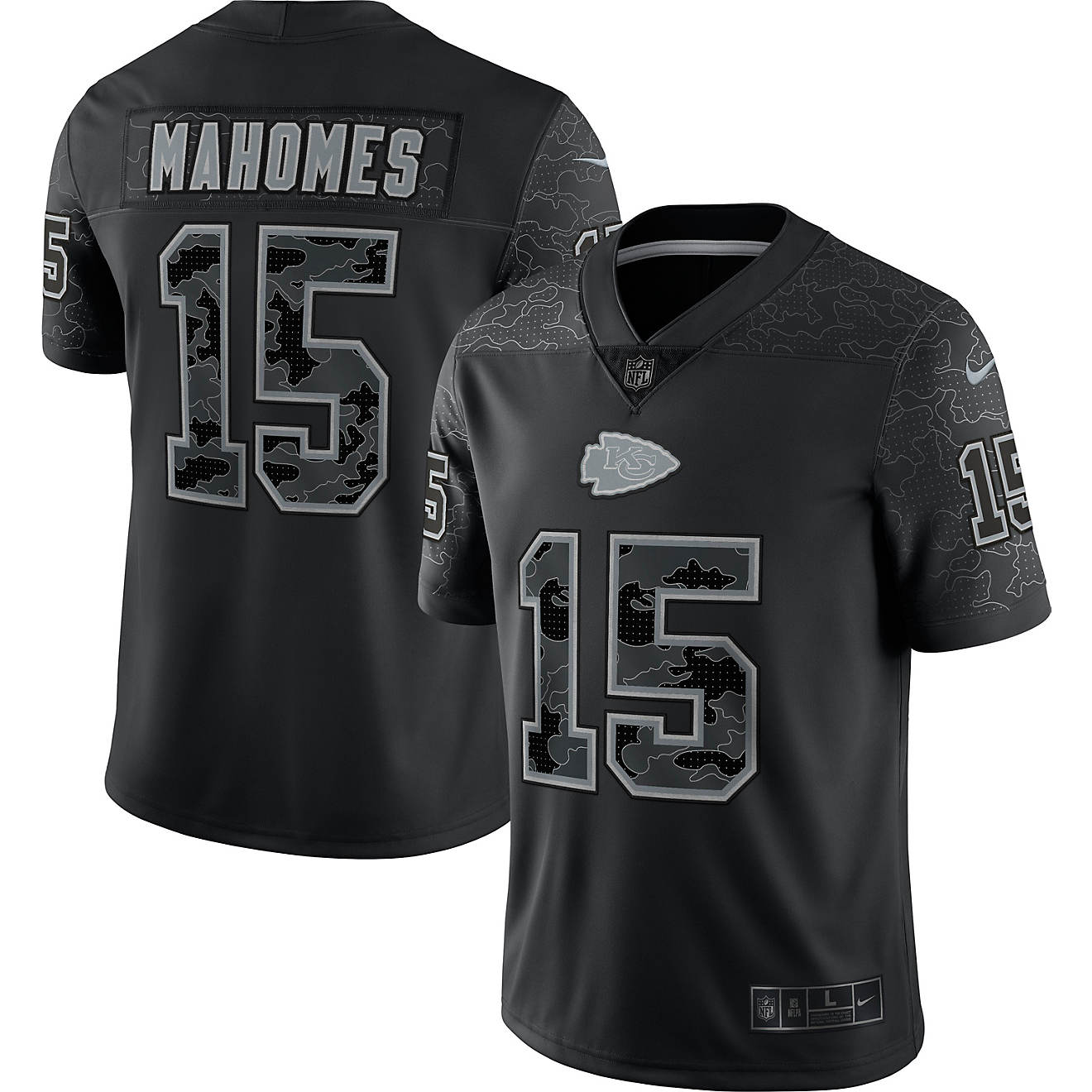 Nike Men's Kansas City Chiefs Patrick Mahomes #15 Reflective Limited Player Jersey                                               - view number 1