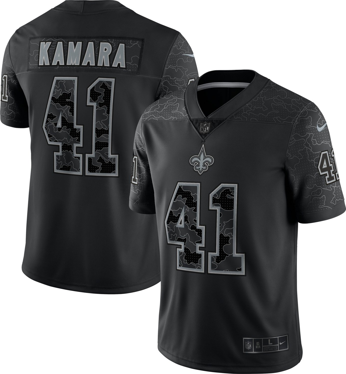 New Orleans Saints Alvin Kamara #41 Nfl 2020 Black And White Jersey -  Bluefink