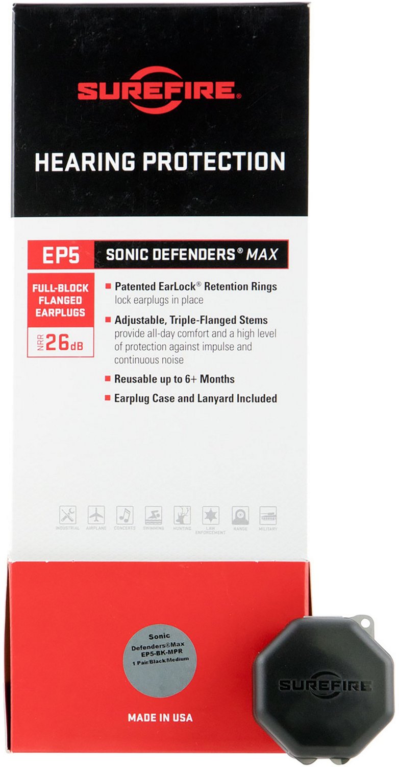 SureFire EP5 Sonic Defenders Max Ear Plugs 25Pack Academy