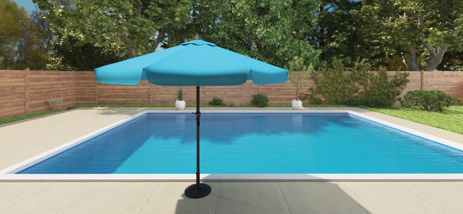 Mosaic Solid 9 ft Patio Umbrella with Closure Strap - view number 4