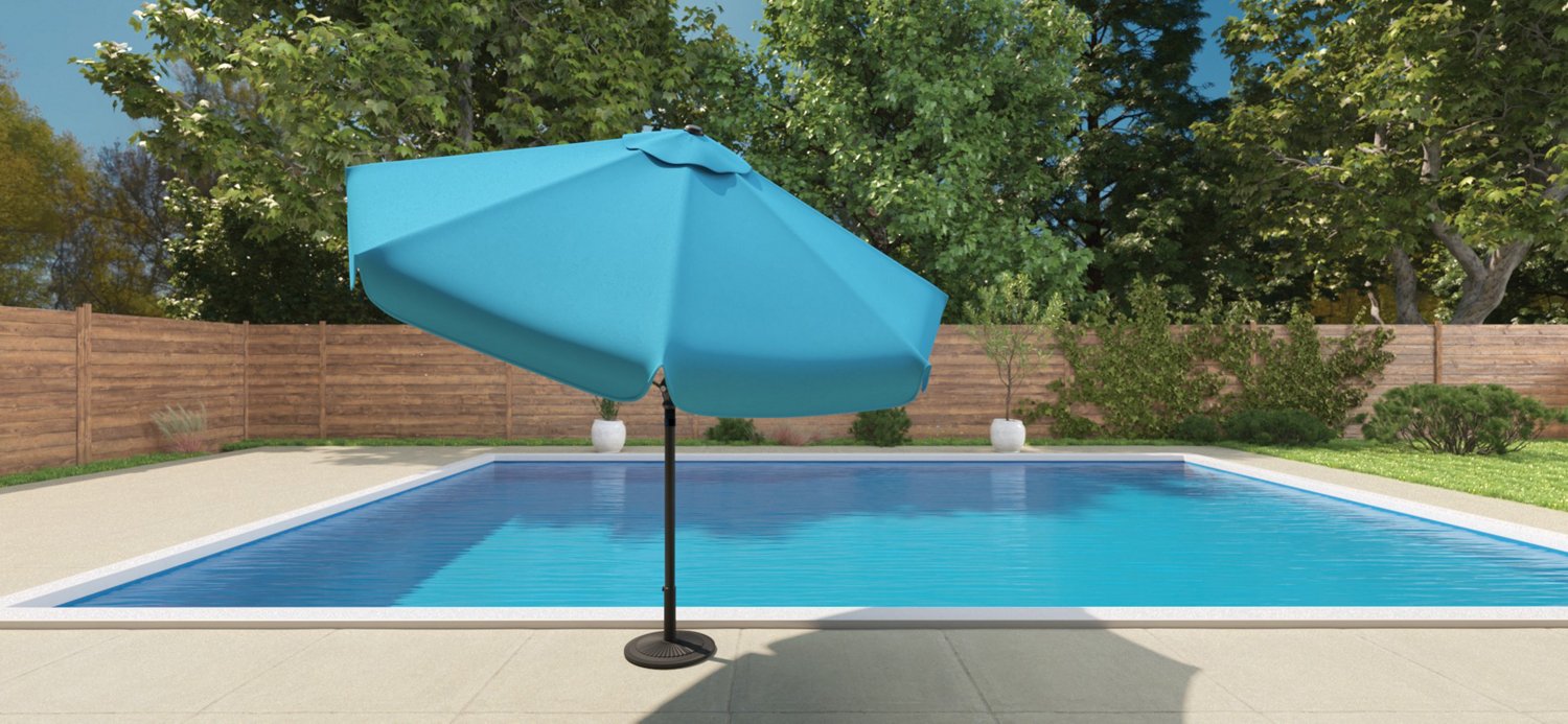 Mosaic Solid 9 ft Patio Umbrella with Closure Strap - view number 5
