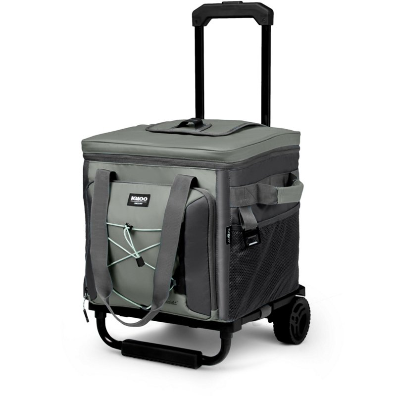 Igloo Maxcold+ Voyager 40 Can Collapsible Roller Cooler Gray/Blue, 40 Cans - Prsnl Coolrs Soft/Hard at Academy Sports