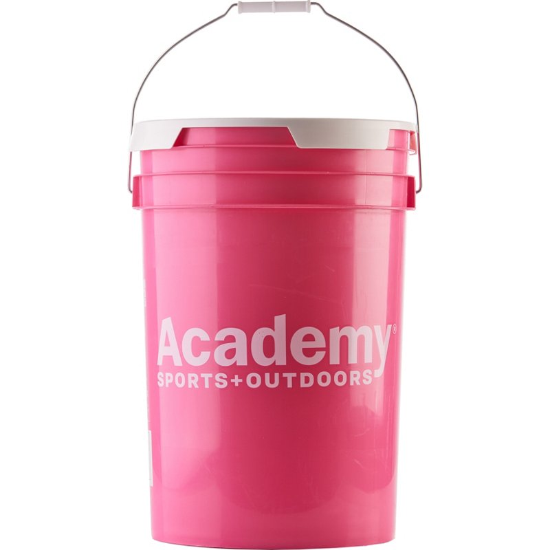 Academy Sports + Outdoors 6 gal Bucket and Lid Pink - Baseball/Softball Accessories