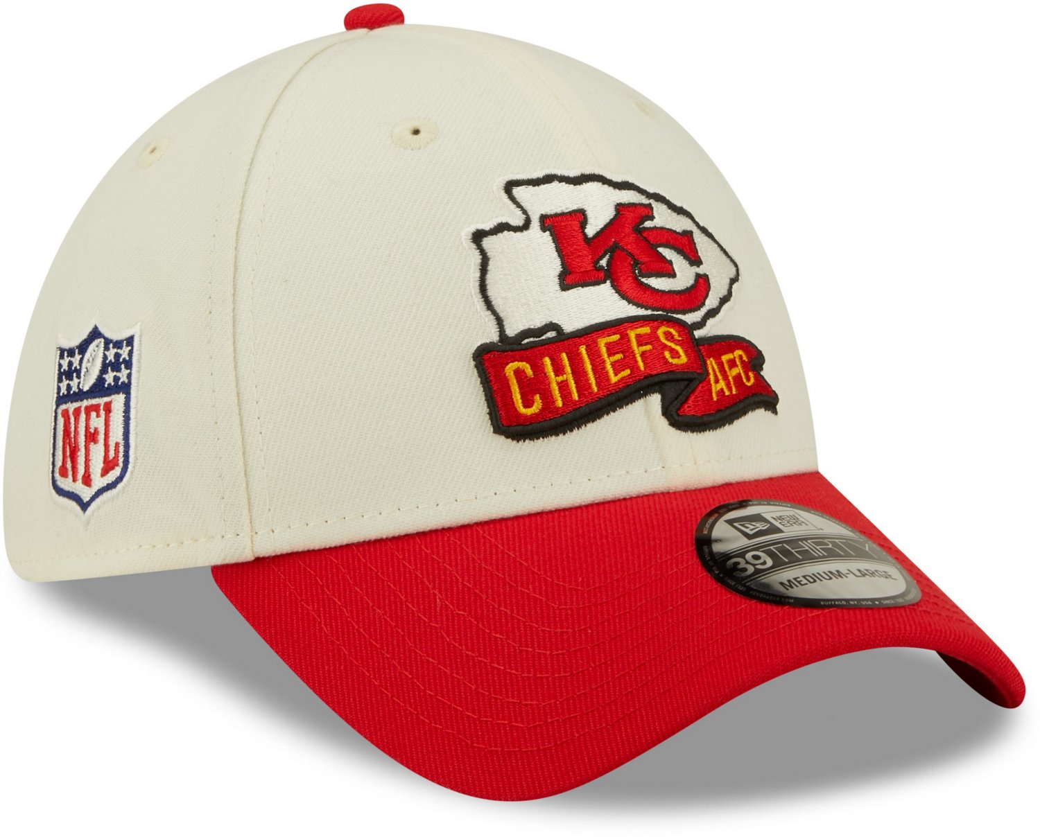 New Era / Men's Kansas City Chiefs Sideline Training Camp 2022 Camouflage  39Thirty Stretch Fit Hat