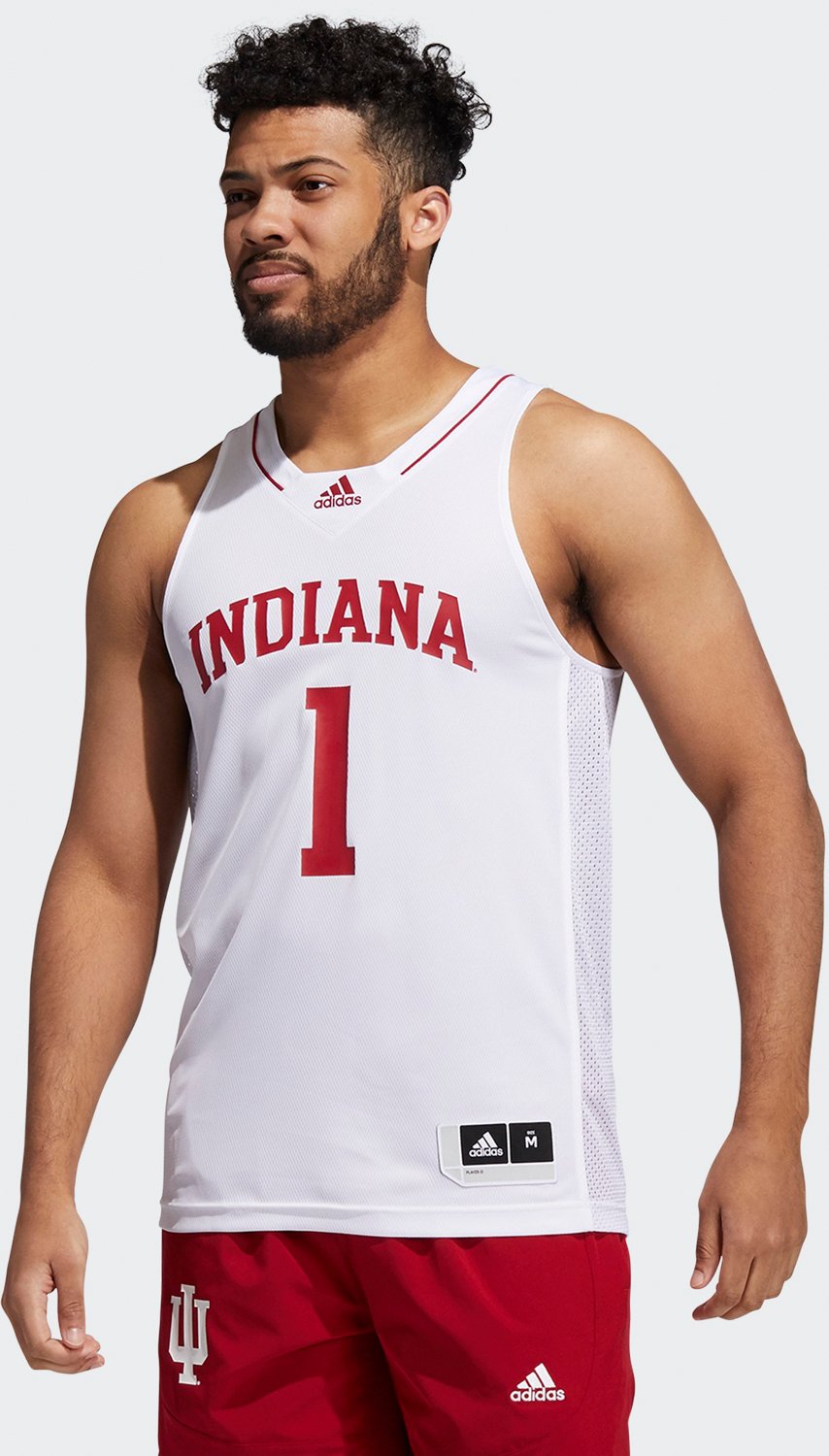 Men's Adidas #1 Cream Indiana Hoosiers Swingman Basketball Jersey
