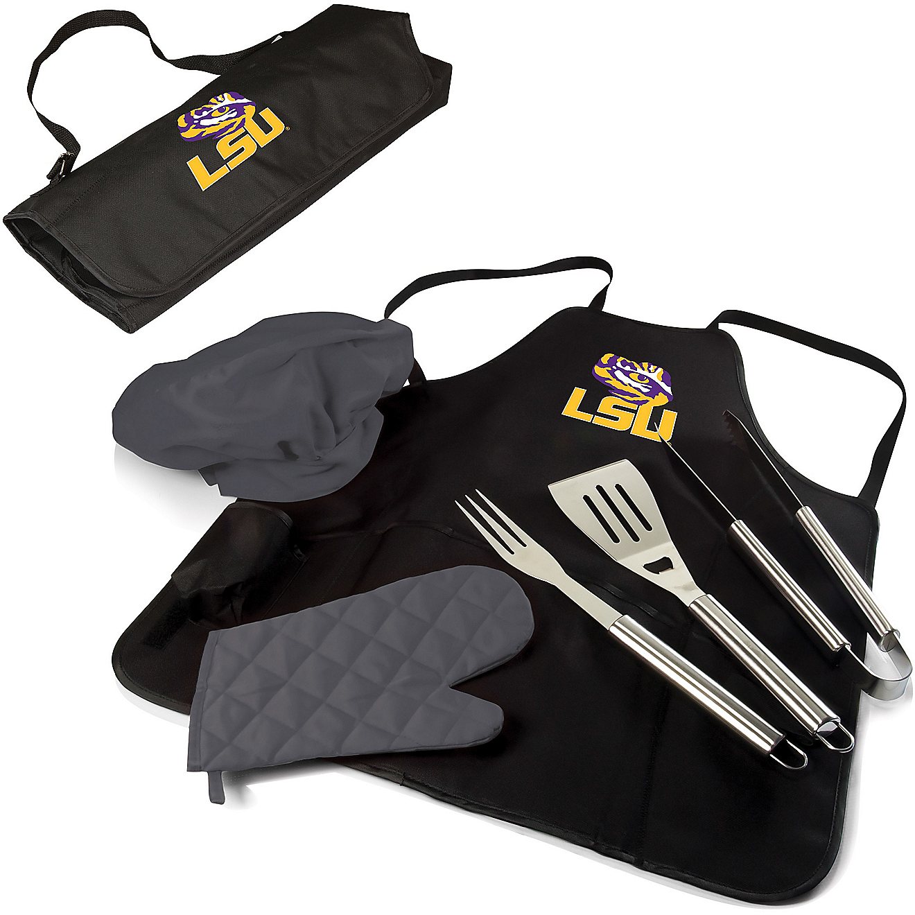 Picnic Time Louisiana State University BBQ Apron Tote Pro Grill Set                                                              - view number 1