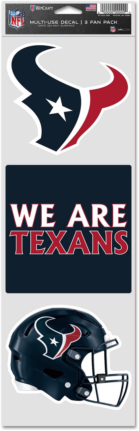 Logo Houston Texans 3-Pack Fan Decal