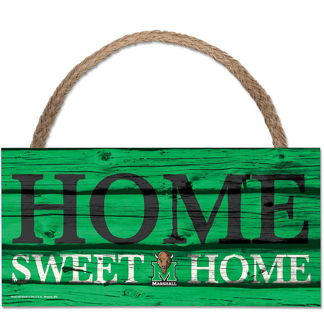 WinCraft Marshall University 5 in x 10 in Wood Home Sign                                                                         - view number 1