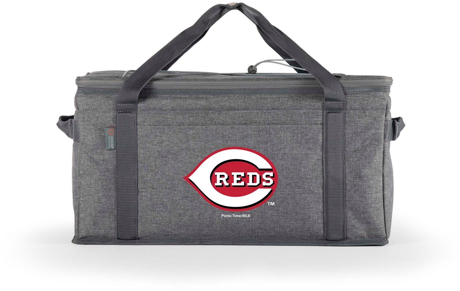 The Picnic Time Cincinnati Reds 64Can Collapsible Cooler features an