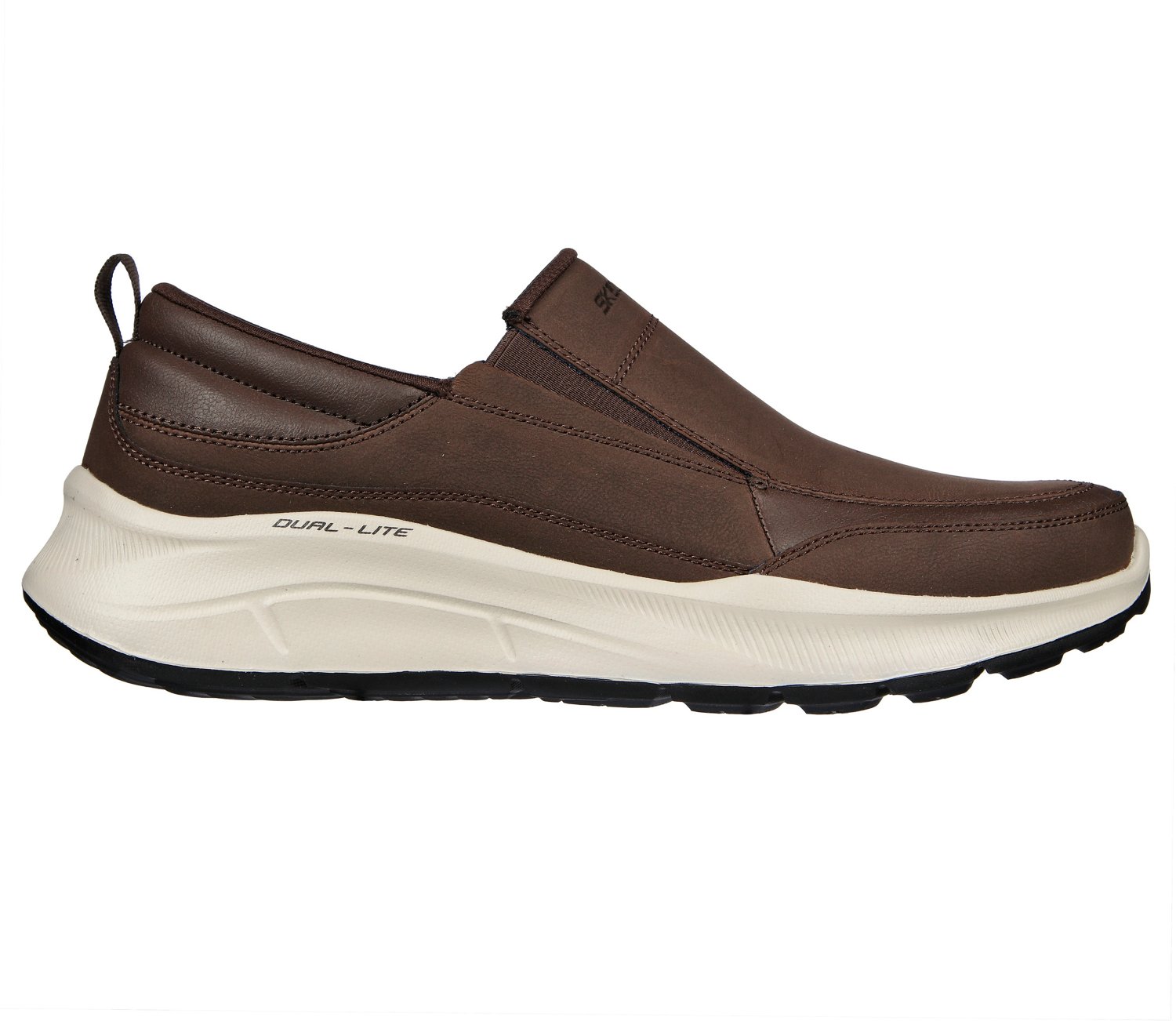 Skechers mens leather slip hotsell on shoes