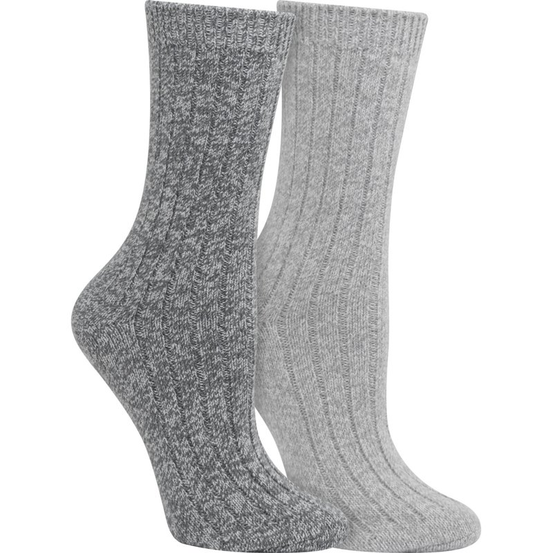 Magellan Outdoors Women's Heathered Lounge Socks 2 Pack Gray Dark, Medium - Western And Thermal Socks at Academy Sports