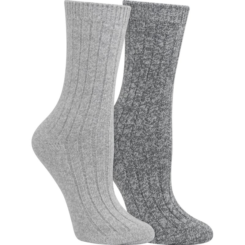 Magellan Outdoors Women's Heathered Lounge Socks 2 Pack Gray Light, Medium - Western And Thermal Socks at Academy Sports