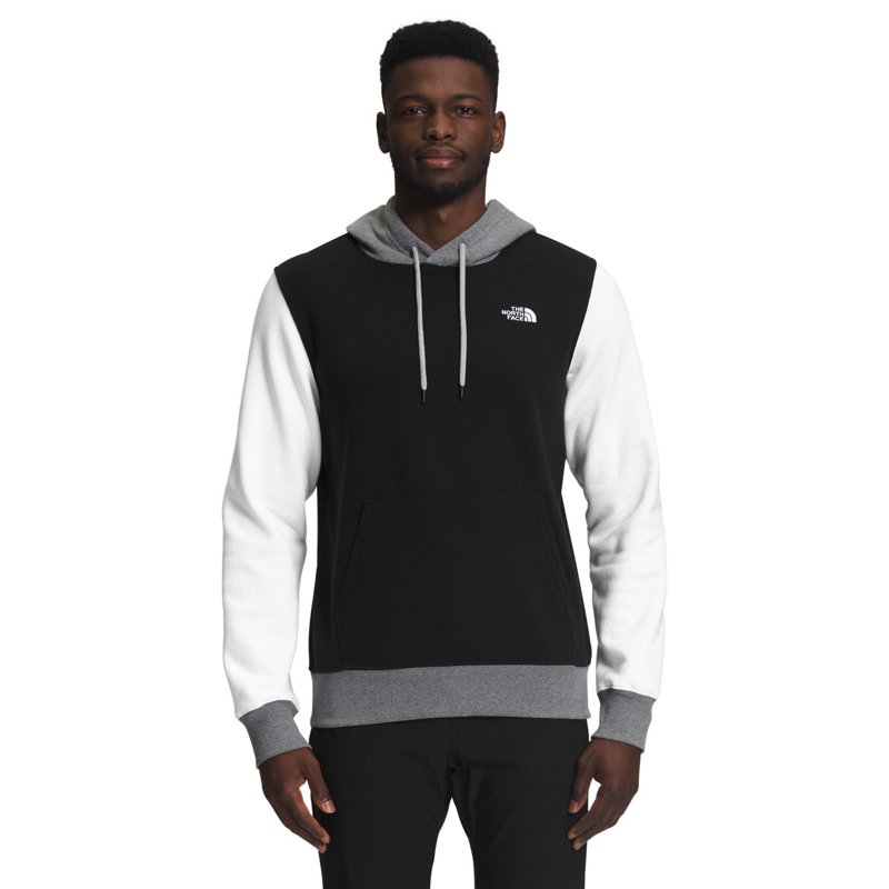 The North Face Men's Color Block Pullover Hoodie Black/White, X-Large - Men's Longsleeve Outdoor Tops at Academy Sports product image