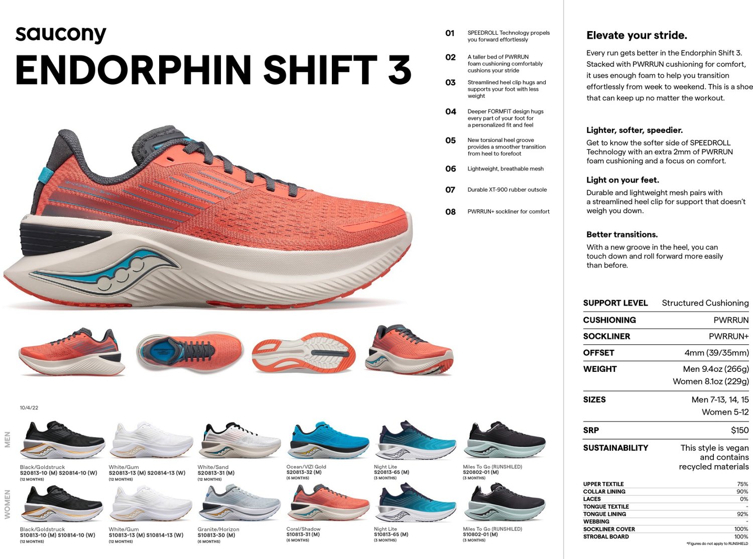 Saucony Women's Endorphin Shift 3 Running Shoes - view number 6