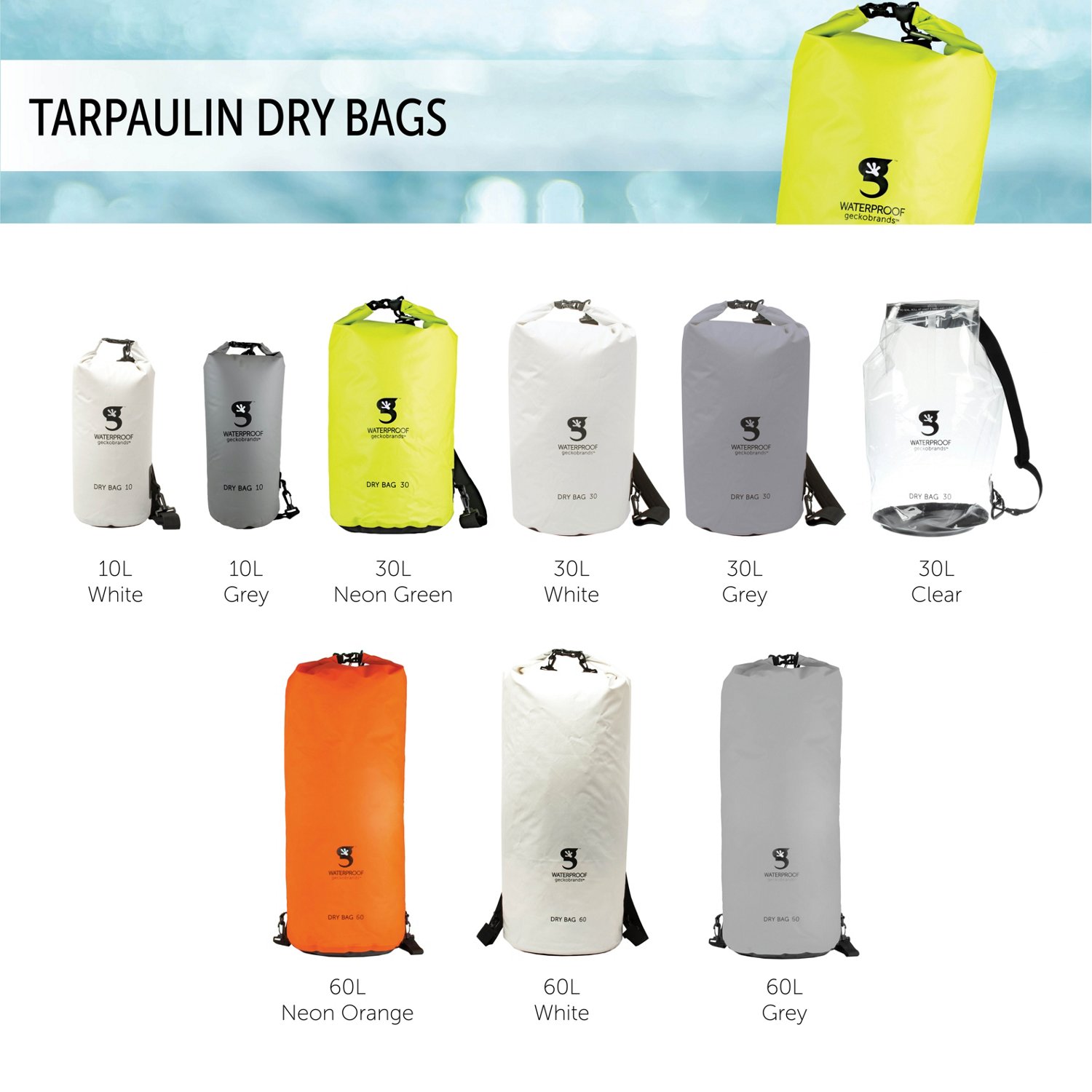 geckobrands 60L Tarpaulin Dry Bag Academy