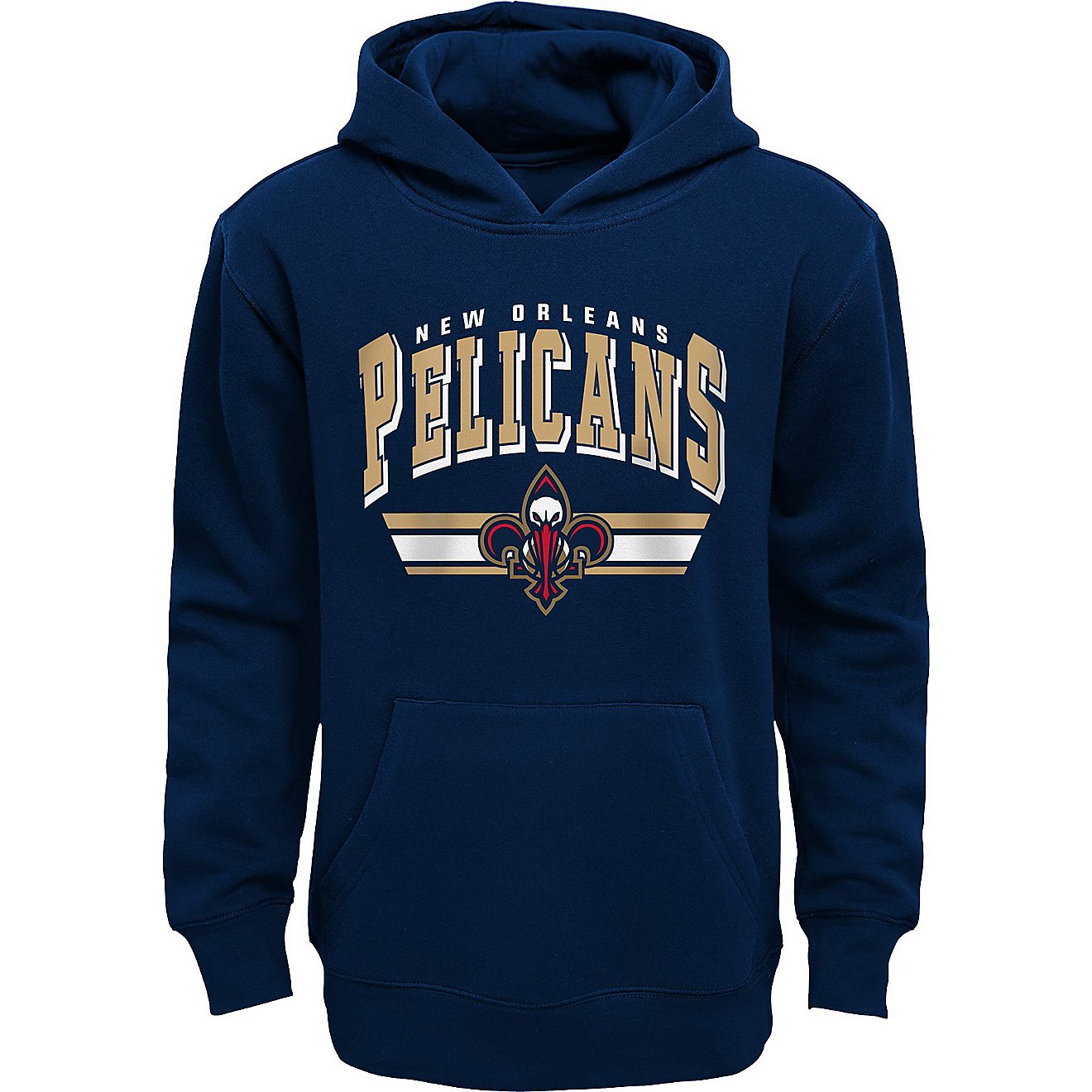 Outerstuff Kids’ New Orleans Pelicans MVP Pullover Fleece Hoodie                                                               - view number 1