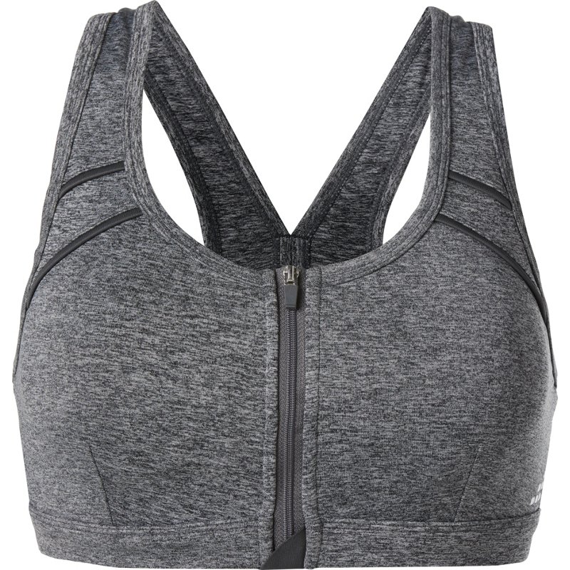 BCG Women's Zip Front Sports Bra Gray, Small - Women's Workout Bras at Academy Sports