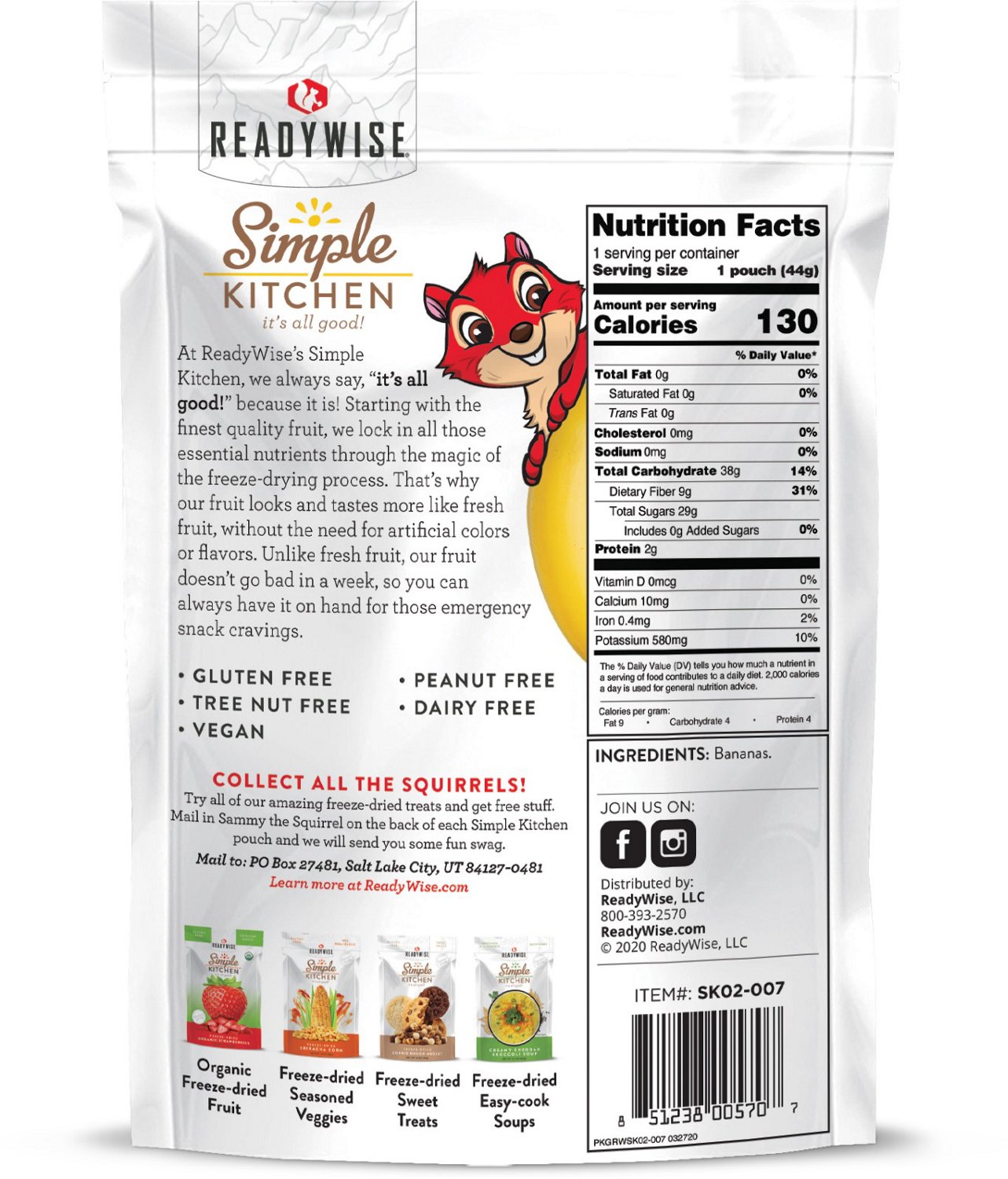 Wise Company Simple Kitchen Freeze-Dried Bananas                                                                                 - view number 2