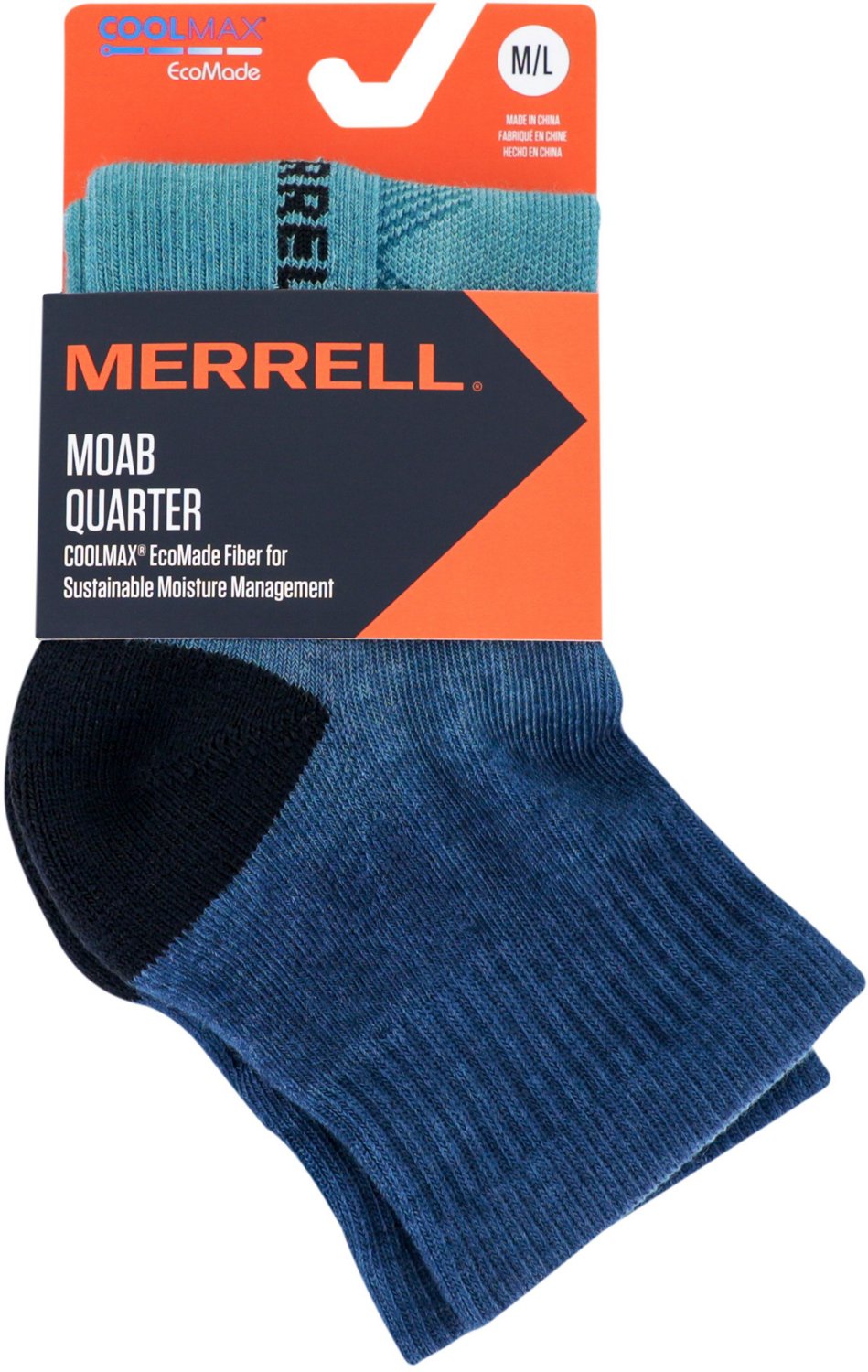 Merrell Adults' 360 Print Gradient MOAB Midweight Quarter Socks - view number 2