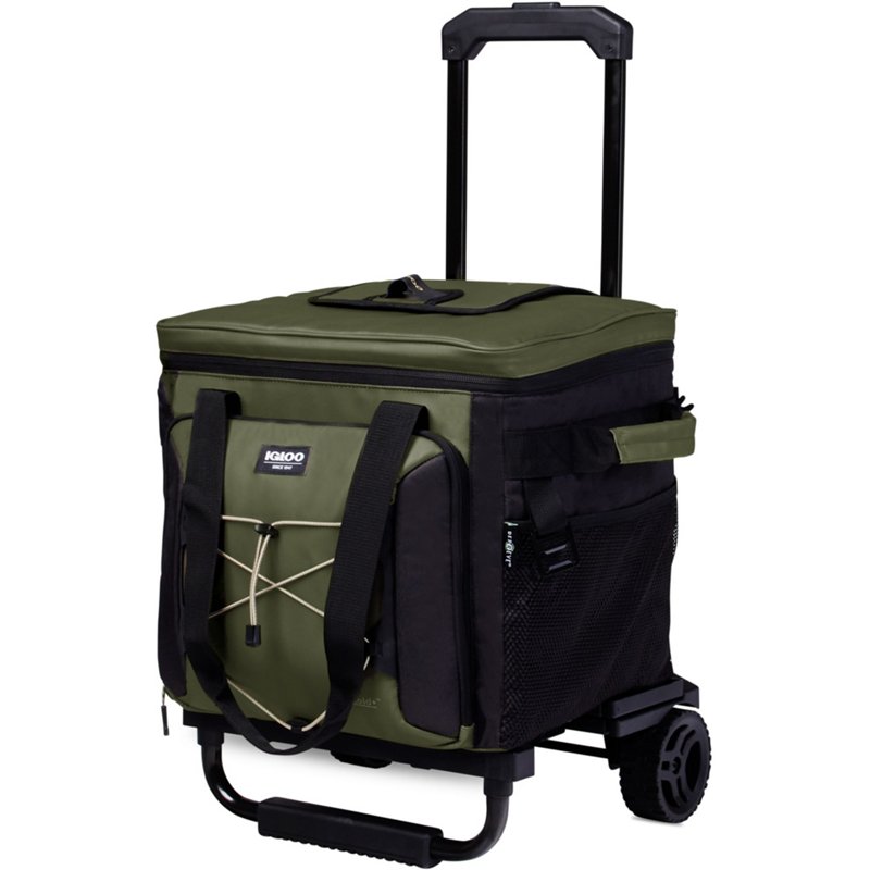 Igloo Maxcold+ Voyager 40 Can Collapsible Roller Cooler Green/Gray, 40 Cans - Prsnl Coolrs Soft/Hard at Academy Sports