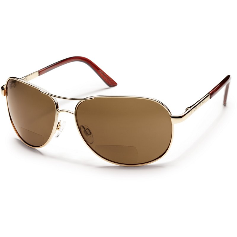 Photos - Wrist Watch Suncloud Optics Aviator Reader +1.50 Sunglasses Gold/Polarized Brown - Cas