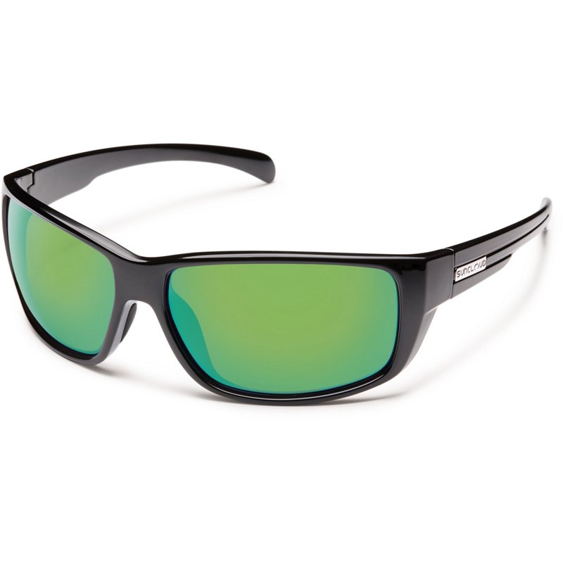 Photos - Wrist Watch Smith Optics SunCloud Milestone Polarized Mirror Sunglasses Black/Light Green - Case Sunglasses at Academy Sports S-MIPPGMBK 