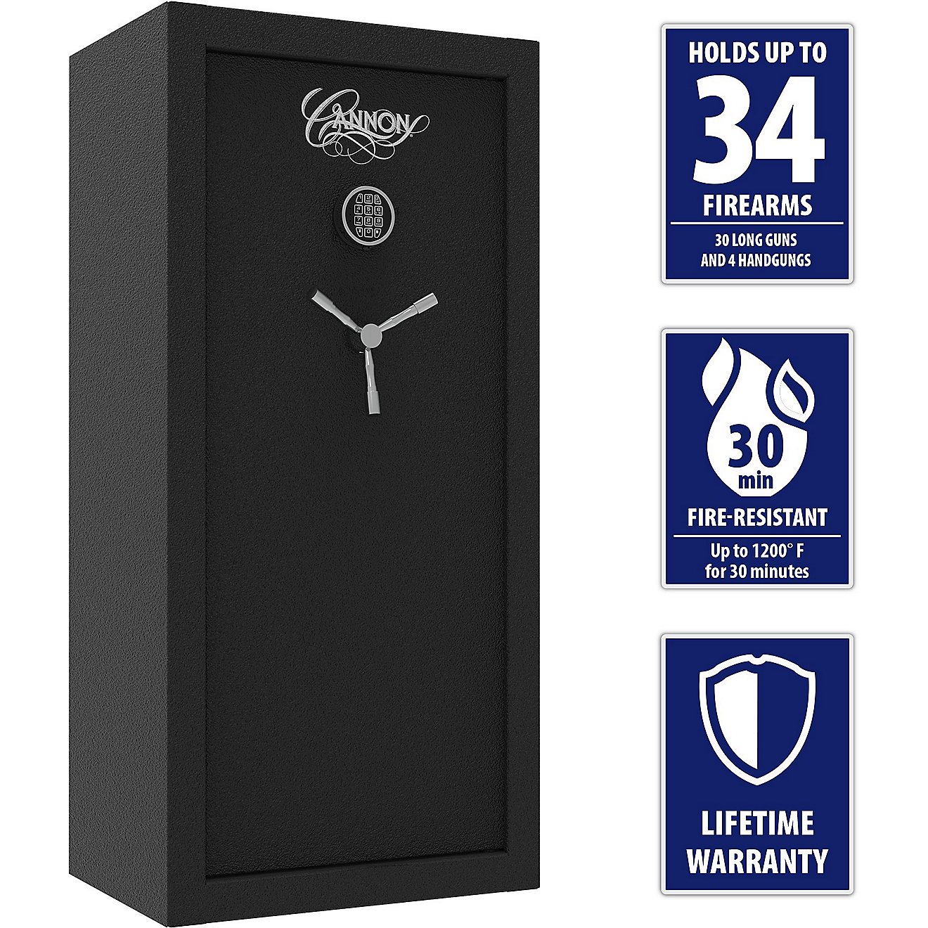 Cannon Fireproof 30-Gun Security Safe                                                                                            - view number 5