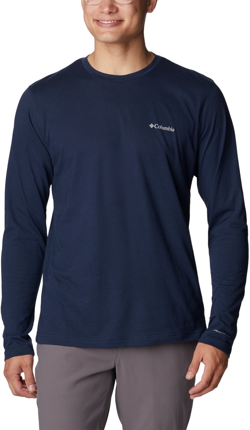 Men's Houston Astros Columbia Navy/Orange Colorblocked Tamiami Omni-Shade  Button-Up Shirt