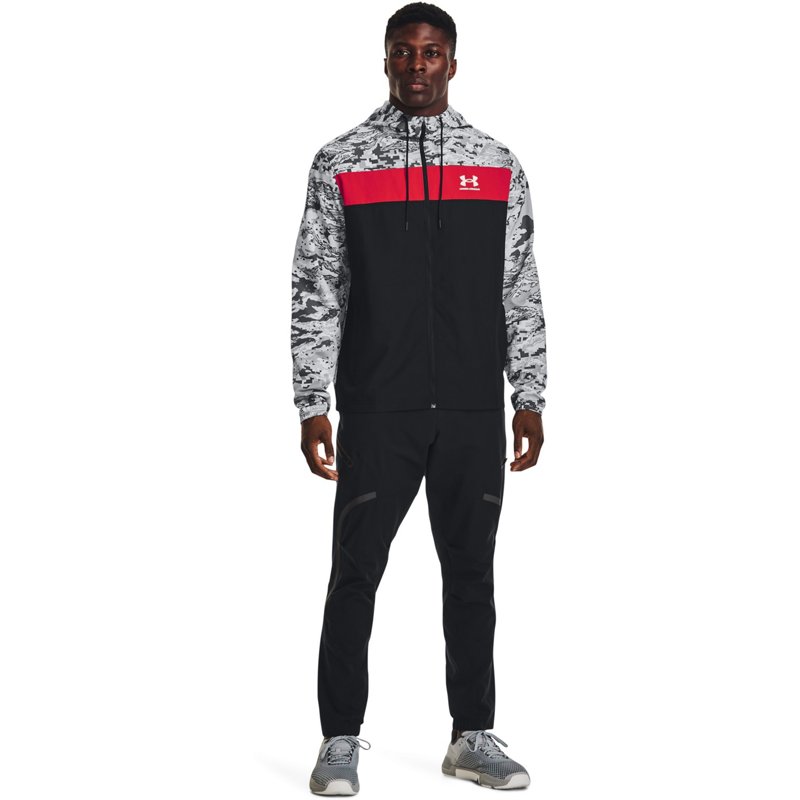 Under Armour Men's Sportstyle Camo Windbreaker Jacket Black, Small - Men's Athletic Jackets at Academy Sports product image