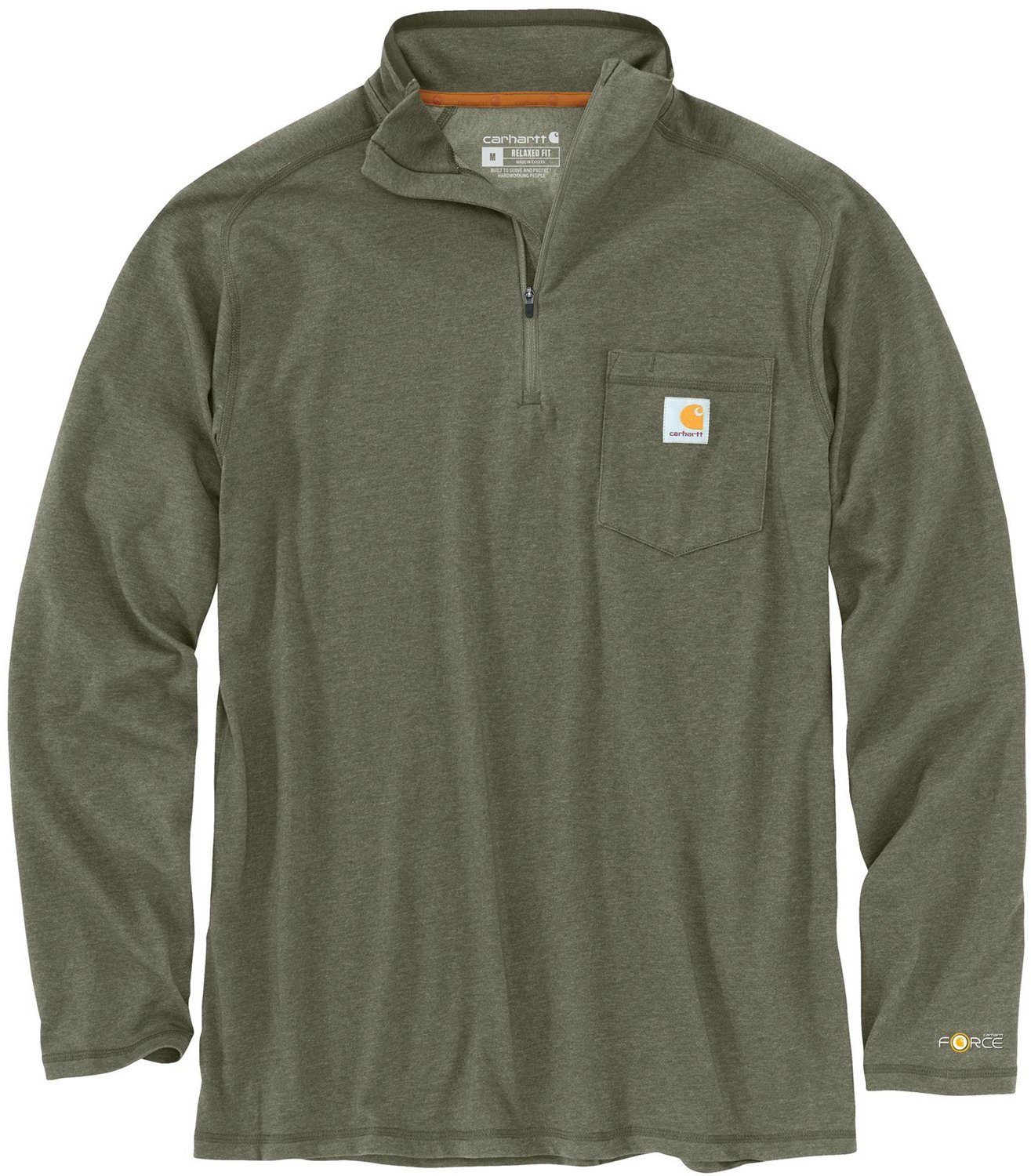 Carhartt Men's Force Relaxed Fit 1/4-Zip Pocket Long Sleeve T-shirt - view number 2